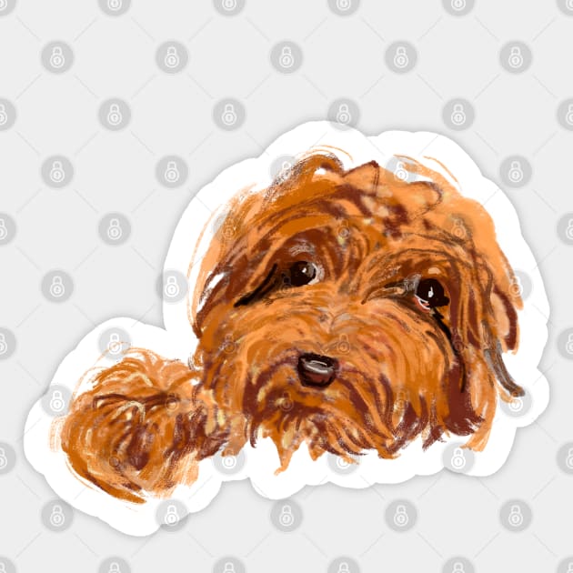 I love my puppy! Sticker by Peaceful Pigments